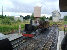A locomotive at Wroxham BVR station
